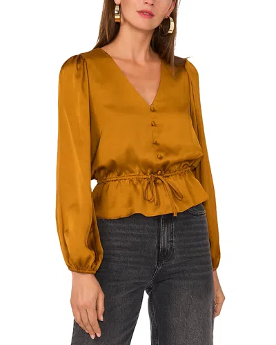 1.state V Neck Peplum Top In Orange