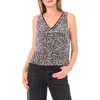 1.state V-neck Printed Shell In Black