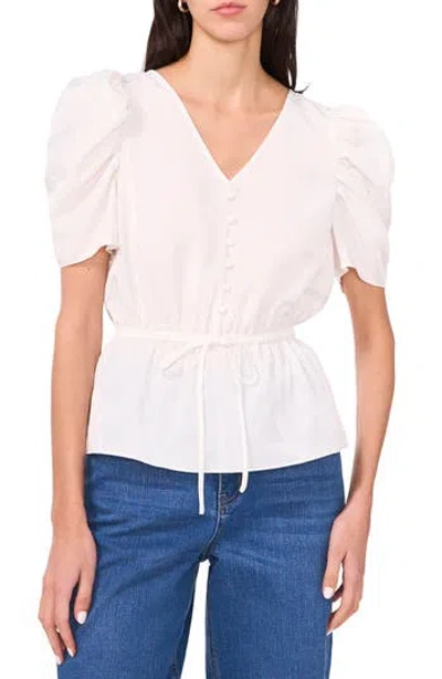1.state V-neck Tie Waist Top In Pink