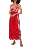 1.state Twist Front Maxi Dress In Red