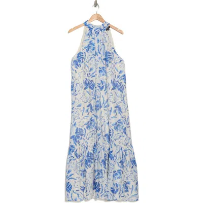 1.state Watercolor Floral Dress In Turtledove White