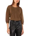 1.state Ruffle Jacquard Blouse In Beech