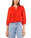 1.state Women's 3/4-sleeve Pin-tuck Blouse In Studio Red