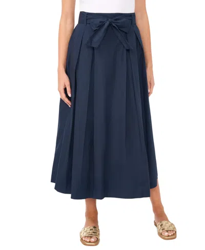 1.state Women's Box Pleated With Waist Tie Skirt In Blue