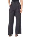 1.state Stripe Button Tab High Waist Wide Leg Pants In Black