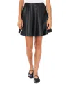 1.state Faux Leather Circle Miniskirt In Rich Black