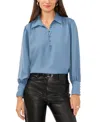 1.state Satin Shirt In Bluestone
