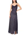 1.state Women's Cowl Neck Asymmetric Hem Combo Slip Dress In Multi