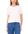 1.state Rib Jersey Crop Boxy Tee In New Ivory