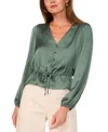 1.state Women's Drawstring-waist V-neck Top In Dark Forest