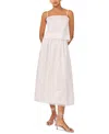 1.state Womens Embroidered Square Neck Sleeveless Blouse Embroidered Midi Skirt In Red