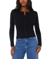 1.state Ribbed Cardigan In Black