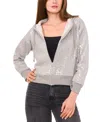 1.state Sequin Hoodie In Grey Heather