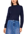 1.state Women's Long Sleeve Mock Neck Rolled Hem Sweater In Blue