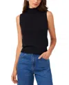 1.state Mock Neck Sleeveless Rib Sweater In Rich Black