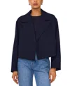 1.state Oversize Notch Lapel Jacket In Indigo Night
