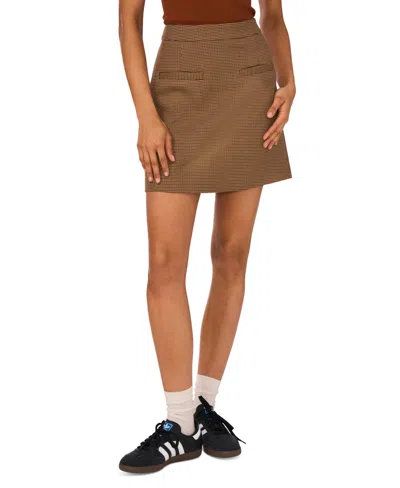 1.state Women's Plaid Mini Skirt In Sequoia