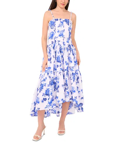 1.state Women's Printed Beaded-strap Drop-waist Maxi Dress