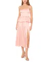 1.state Womens Printed Peplum Top Midi Skirt In Rose Cloud