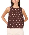 1.state Crewneck Linen-blend Tank In Mahogany