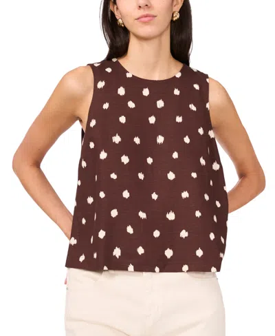 1.STATE WOMEN'S PRINTED CREWNECK SLEEVELESS TOP