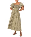 1.state Puffed Sleeve Midi Dress