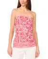 1.state Date Paisley Print Strapless Top In Magenta
