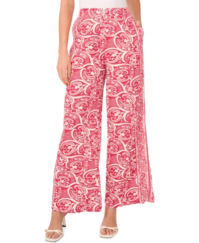 1.STATE WOMEN'S PRINTED WIDE-LEG PULL-ON PANTS