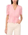 1.state Peplum Silk-blend Top