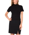 1.state Women's Short Sleeve Turtleneck Sweater In Black