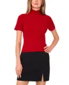 1.state Women's Short Sleeve Turtleneck Sweater In Red