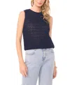 1.state Openwork Crewneck Tank In Blue