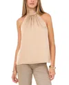 1.state High Neck Tie Neck Blouse In Champagne
