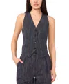 1.state Women's Sleeveless Striped Vest In Black