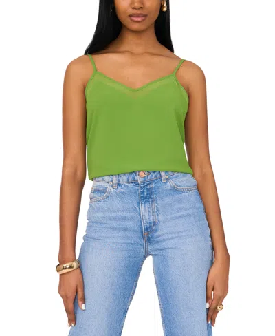 1.state Women's Spaghetti Strap Chiffon-trim Camisole In Salted Lime
