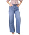 1.state High Waist Drawstring Wide Leg Jeans In Blue