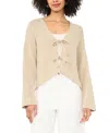1.state Tie Front Cardigan In Brown