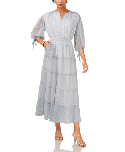 1.state Women's Tiered Maxi Dress With Pin Tucks In New Ivory