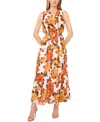 1.state Split Neck Maxi Dress In Multi