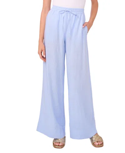1.state Women's Wide Leg With Drawcord Casual Pants In Blue