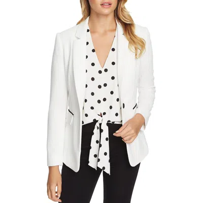 1.state Womens Contrast Trim Suit Separate Blazer In White