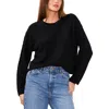1.state Mixed Stitch Crewneck Sweater In Black