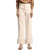1.state Womens Cuffed Denim Wide Leg Jeans