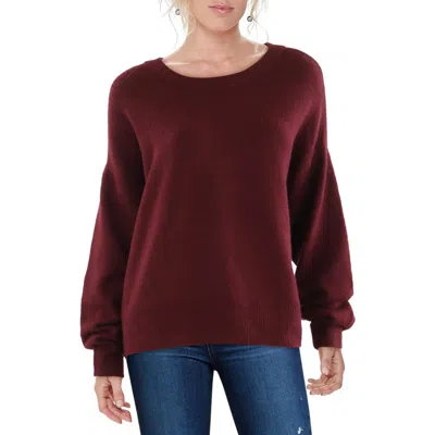 1.state Womens Knit Cut-out Pullover Sweater In Brown