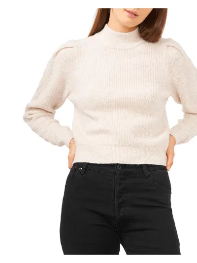 1.state Womens Open Back Knit Mock Turtleneck Sweater In Multi