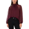1.state Sheer Balloon Sleeve Chiffon Top In Multi