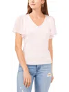 1.STATE WOMENS RIBBED V-NECK PULLOVER TOP