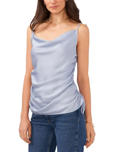 1.state Womens Sleeveless Cowl Neck Tank Top In Blue