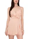 1.state Womens Sleeveless V-neck Romper In Pink