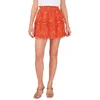 1.state Womens Smocked Ruffled Mini Skirt In Multi
